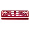 License Plate Frame - Red metalic