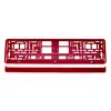 License Plate Frame - Red metalic