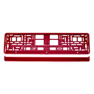 License Plate Frame - Red metalic