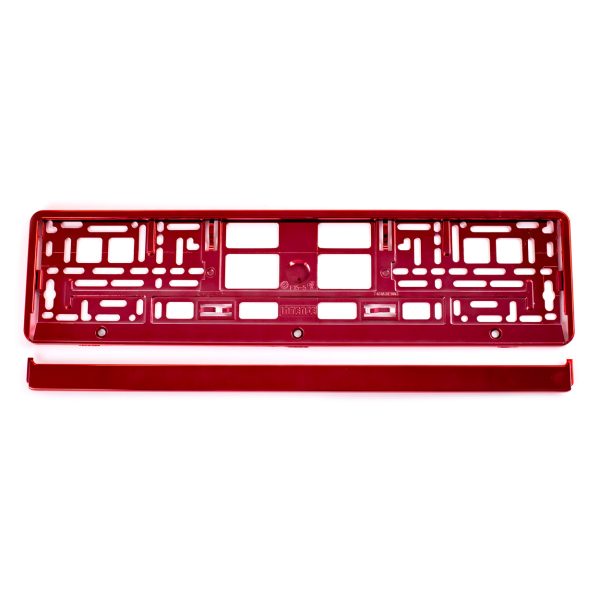 License Plate Frame - Red metalic