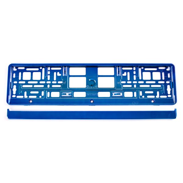 License Plate Frame - Blue metalic