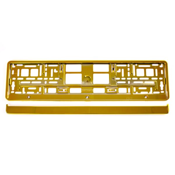 License Plate Frame - GOLD metalic