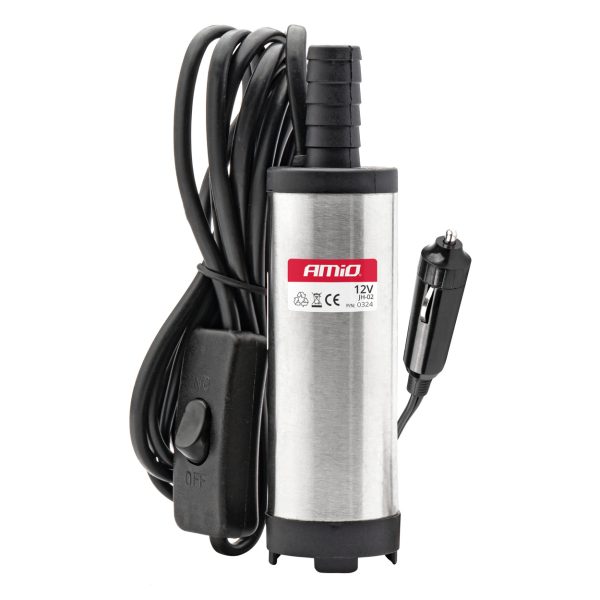 Electric diesel pump 12V submersible diameter 38 mm with lighter plug