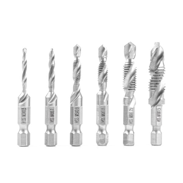 Tap drill bits set 6 pcs