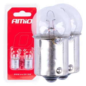 Halogen bulbs R10W BA15s 12V 2pcs blister