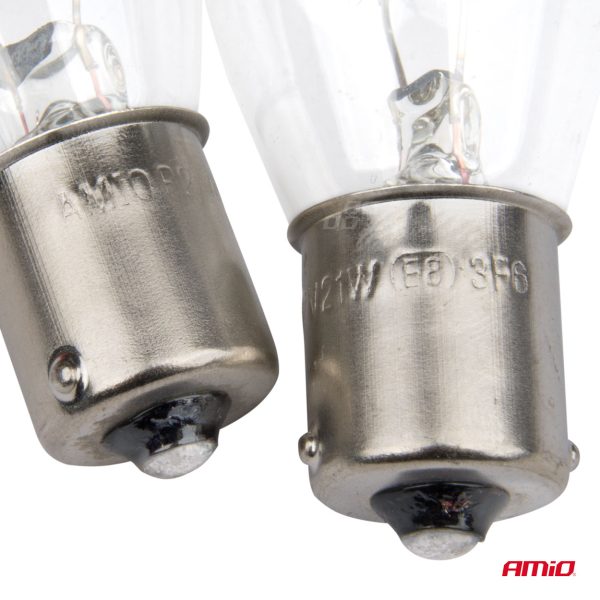 Halogen bulbs P21W BA15s 12V 2pcs blister