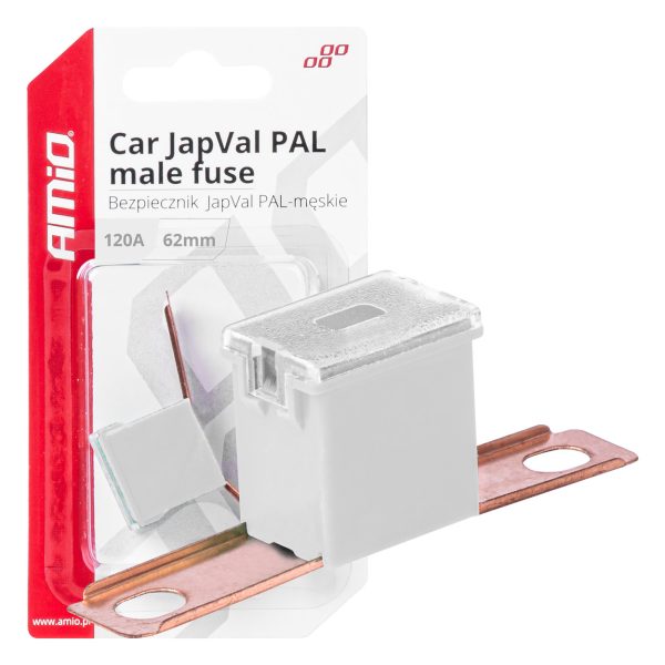 Car JapVal PAL male fuses 62mm 120A AMIO-03434