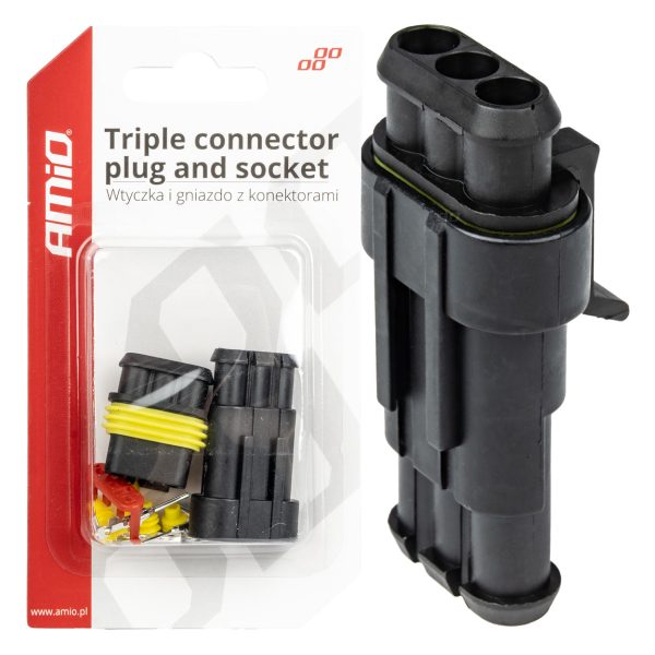 Connector plug and socket set AMIO-03519