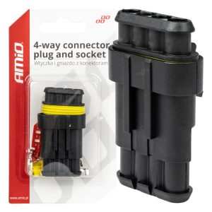 Connector plug and socket set AMIO-03520