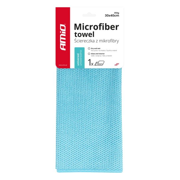 Microfiber kandler cloth universal use 30x40cm 350g AMIO-03736