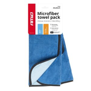 2in1 Microfiber towel - drying and glass 30x40cm 630g AMIO-03747