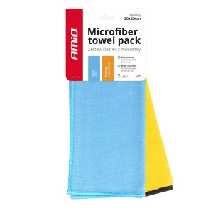 2in1 Microfiber towel - drying and glass 30x40cm 300/600g AMIO-03749