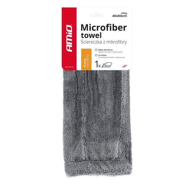 Microfiber drying towel 40x60cm 1200g AMIO-03760