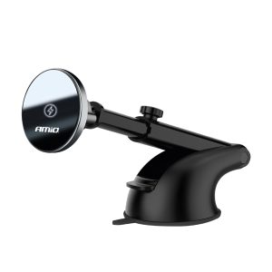 Suction mount Phone Holder with Wireless Charger 15W AMIO-03776