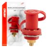 Red plus battery power connector with cap 3/8 M10 12V 24V 48V 250A AMIO-03814