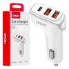 Car charger 2x USB-A + USB-C 38W 12/24V AMiO-03886