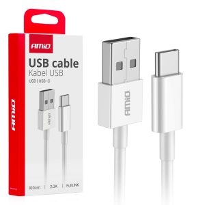 USB to USB-C cable 2A 100cm FullLINK AMIO-03893