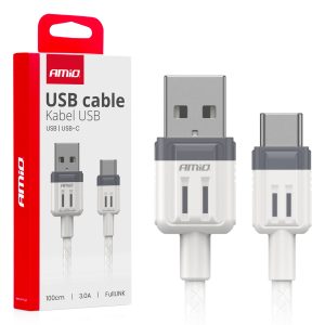 USB to USB-C cable 3A 100cm FullLINK AMIO-03905