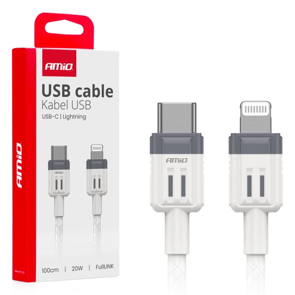 USB-C to Lightning 20W 100cm FullLINK AMIO-03910