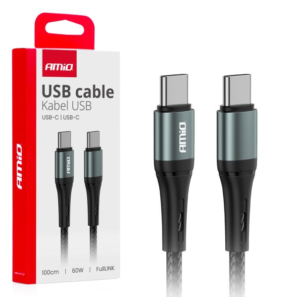 USB-C to USB-C cable 60W 100cm FullLINK AMIO-03914