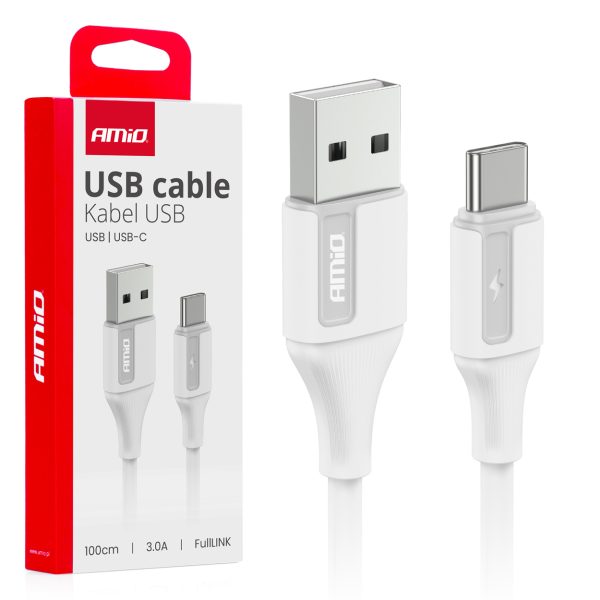 USB to USB-C cable 3A 100cm FullLINK AMIO-03917