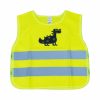 Safety vest for kids yellow with certyficate DINOSAUR AMIO-03936