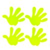 Fluorescent stickers set HANDS AMIO-03942