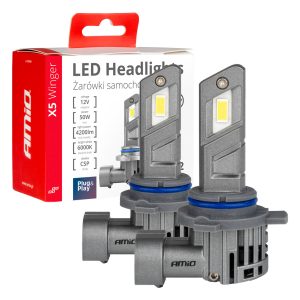 LED Headlights X5-series WINGER HIR2 6000K max 50W AMIO-03950