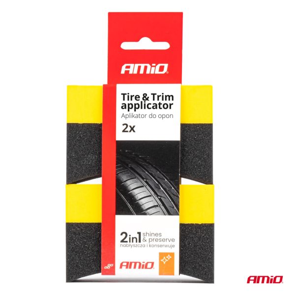 Car tyre applicator sponge set of 2 pcs. AMIO-04018