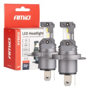 LED Headlights Hybrid series H4 H19 6000K Canbus 60W AMIO-04114