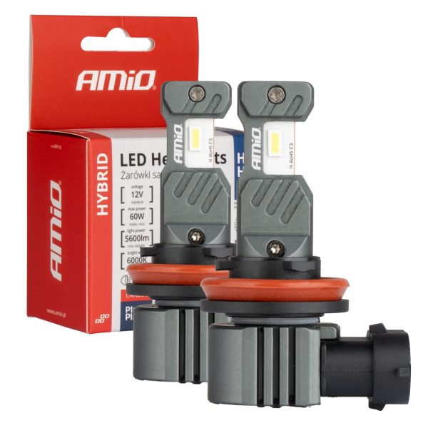LED-Ajovalopolttimot 2kpl H8/H9/H11/H16 6000K 60W (Canbus)