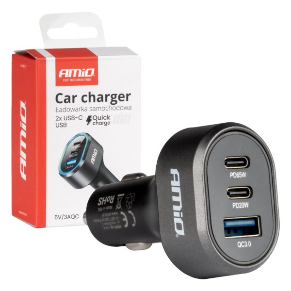 Quick Car Charger 3.0 PD65W PD20W AMIO-04177