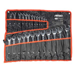 Open end spanners set 6-32 mm 25 pcs. AMIO-04195