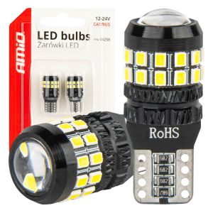 LED CANBUS bulbs T10 W5W 27SMD 2016 White 12V/24V AMIO-04258