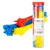 Multicoloured plastic cable ties set of 150 pcs. AMIO-04316