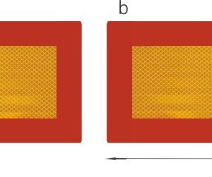 Rear reflecting marker boards TW-P2/RR 101-01W-71 (2 pcs)
