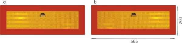 Rear reflecting marker boards TW-P2/RR 101-01W-71 (2 pcs)