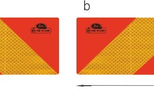 Rear reflecting marker boards TW-S2/RF 101-01W-89 (2 pcs)