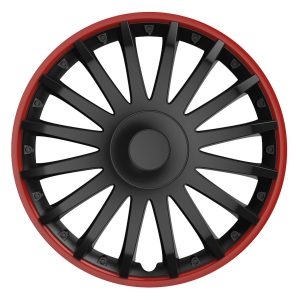 Hubcap Crystal 15" Black&Red