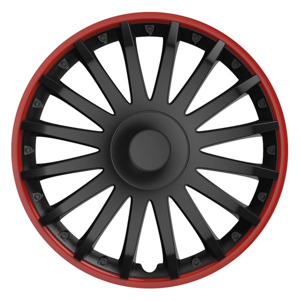 Hubcap Crystal 15" Black&Red