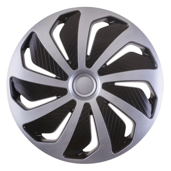 Hubcup Wind 15" silver&black