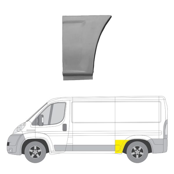 Takalokasuojan kaari vasen Ford Tourneo/Transit 2000-2014