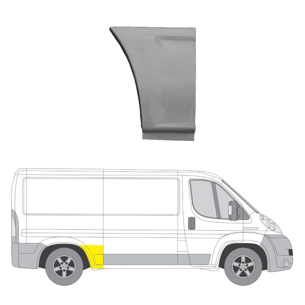 Takalokasuojan kaari oikea Ford Tourneo/Transit 2000-2014