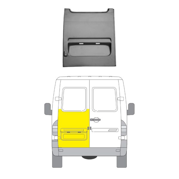 Takaoven korjauspelti vasen MB Sprinter/VW LT 1995-2006