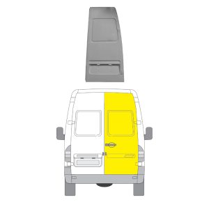 Takaoven korjauspelti oikea MB Sprinter/VW LT 1995-2006