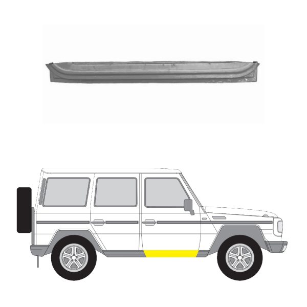 Etuoven pohjapelti oikea MB G-Sarja (W460/W461) 1979-2018