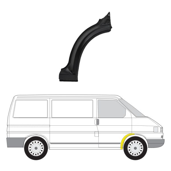 Etulokasuojan kaari oikea VW Transporter T4 1990-2003