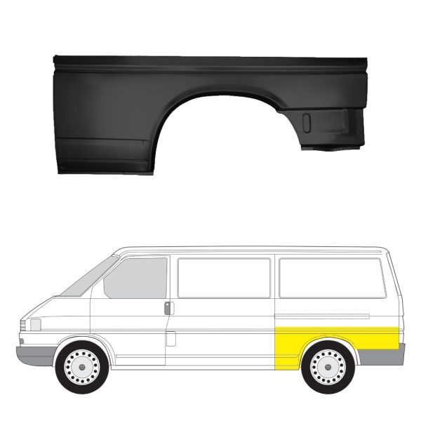 Takalokasuoja vasen VW Transporter T4 1990-2003