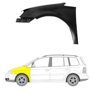 Etulokasuoja vasen VW Touran (1T) 02/2003-12/2006