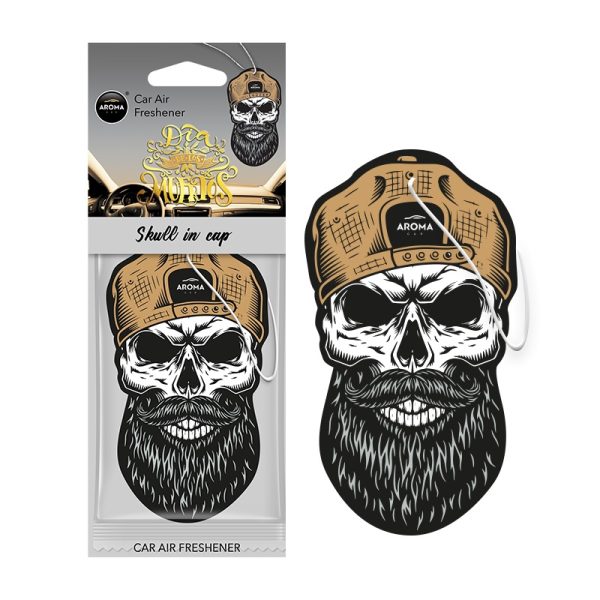 Car air freshener AROMA CAR MUERTOS Skull in a Cap